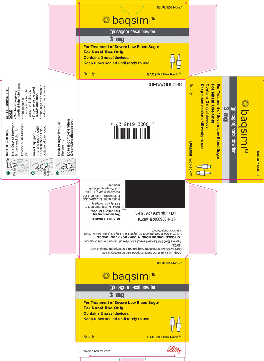 PACKAGE LABEL – Baqsimi 3 mg Nasal Powder Two Pack
