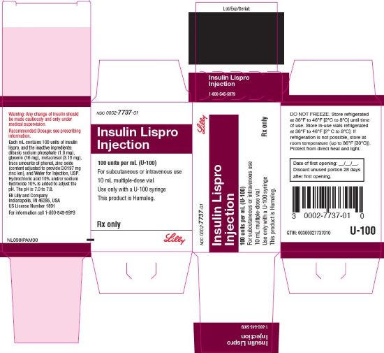PACKAGE CARTON – Insulin Lispro Injection 10 mL vial 1ct
