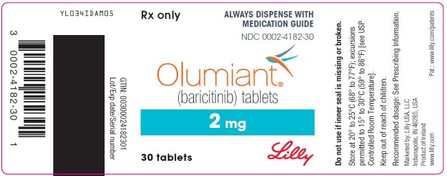 PACKAGE LABEL – OLUMIANT 2 mg 30ct Bottle
