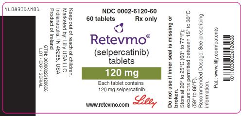 PACKAGE LABEL – Retevmo 120mg Tablets - 60 Count Bottle