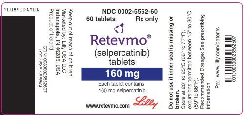 PACKAGE LABEL – Retevmo 160mg Tablets - 60 Count Bottle