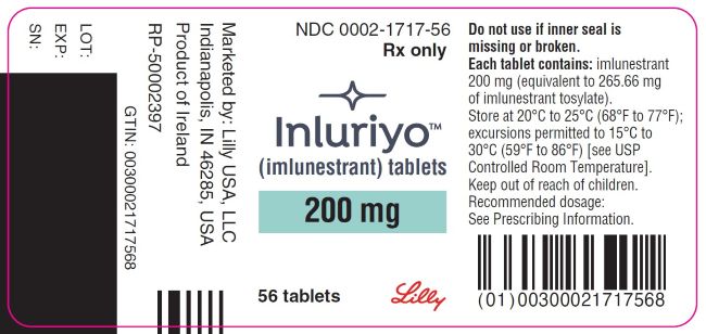 PACKAGE LABEL – Inluriyo 200 mg 56 count bottle
