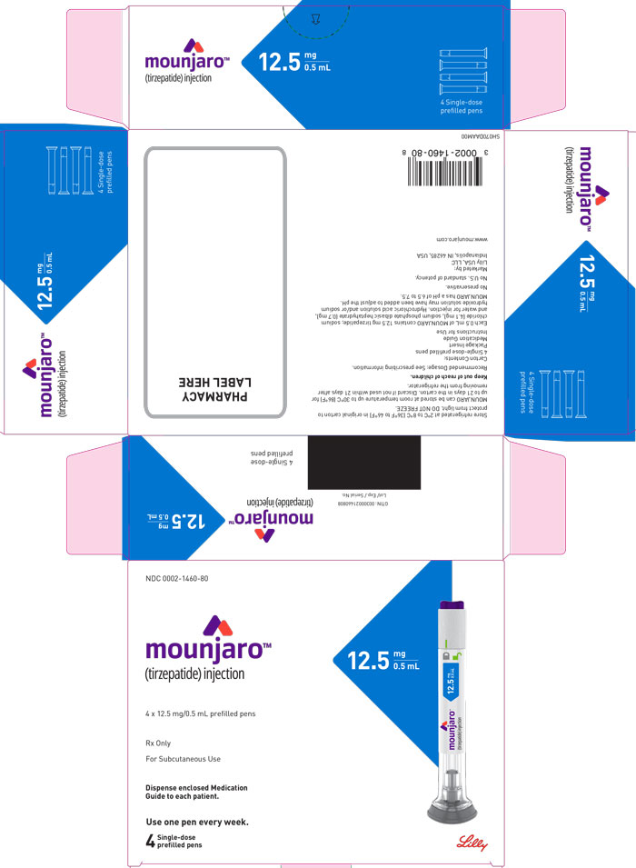 PACKAGE LABEL - Mounjaro™, 12.5 mg/0.5 mL, Carton, 4 Single-Dose Pens
