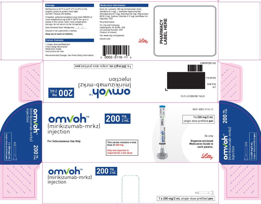 PACKAGE LABEL – Omvoh 200 mg Prefilled Syringe 
