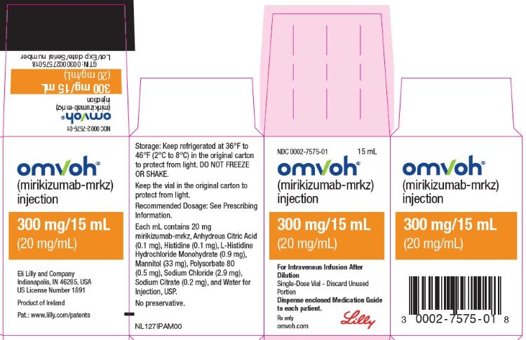 PACKAGE LABEL – Omvoh 300 mg Vial Carton - Alternate Formulation

