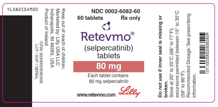 PACKAGE LABEL – Retevmo 80mg Tablets - 60 Count Bottle