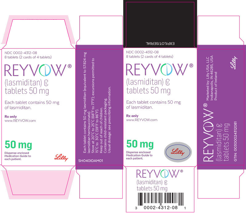PDP Text – REYVOW 50 mg 8ct carton
