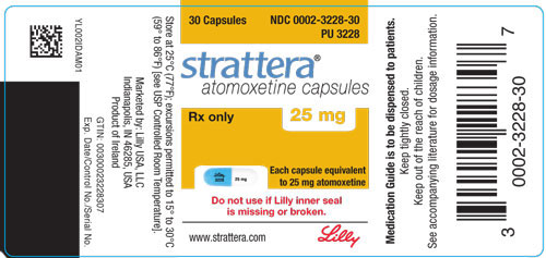 PACKAGE LABEL - STRATTERA  25 mg bottle of 30
