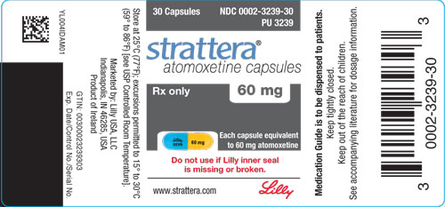 PACKAGE LABEL - STRATTERA 60 mg bottle of 30

