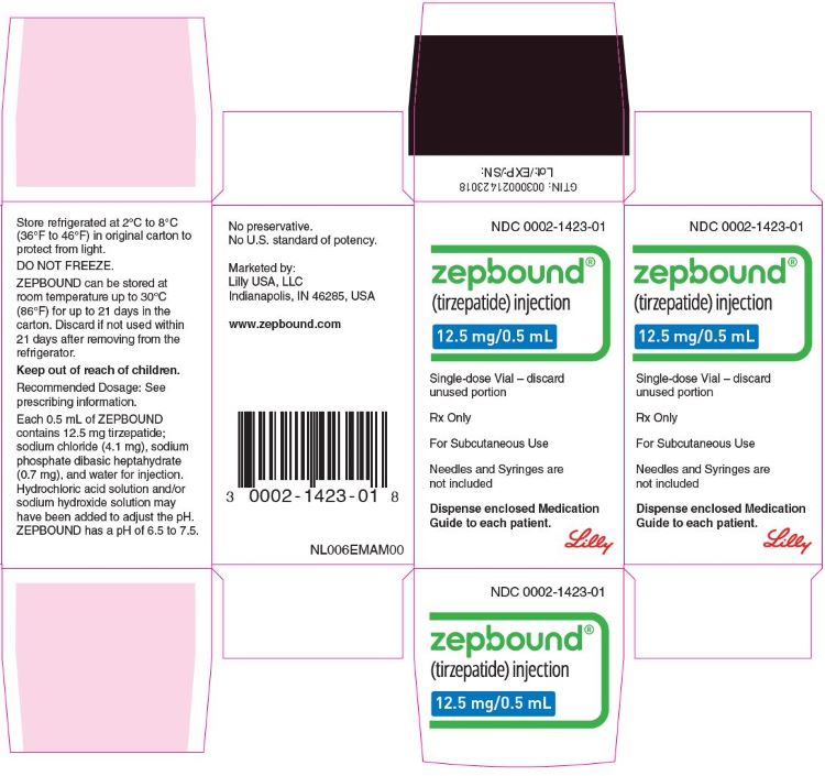 PACKAGE LABEL - Zepbound, 12.5 mg/0.5 mL, Single-dose Vial
