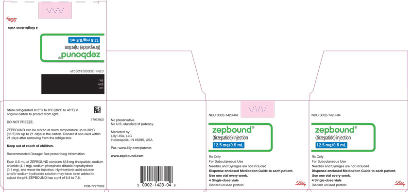 PACKAGE LABEL - Zepbound Single-Dose Vial - 12.5 mg/0.5 mL Dose
