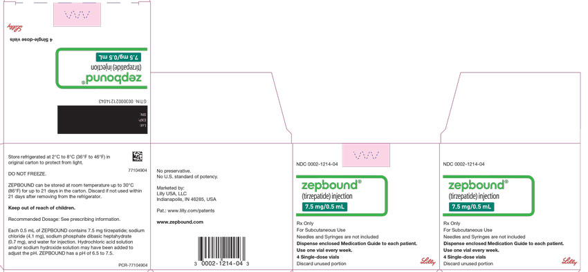 PACKAGE LABEL - Zepbound Single-Dose Vial - 7.5 mg/0.5 mL Dose
