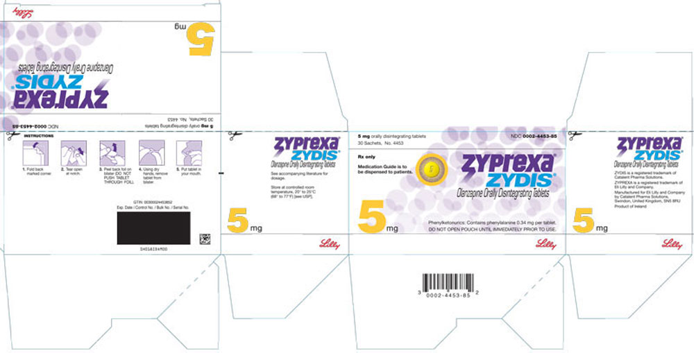 PACKAGE LABEL - ZYPREXA ZYDIS 5 mg tablet, 30 sachets
